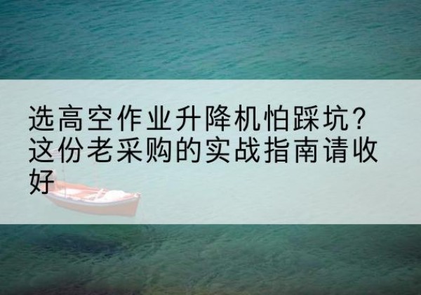 浑源高空作业升降机厂家推荐-选高空作业升降机怕踩坑？这份老采购的实战指南请收好